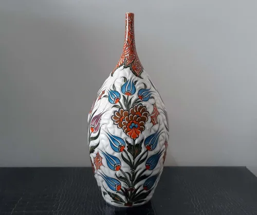 Miniatura 2 de Jarrón de cerámica hecho a mano, 12 pulgadas