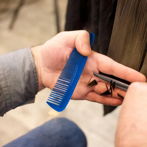 Miniatura 7 de Soft 'N Style Cuidado del cabello, 4 paquetes de peines irrompibles - peine para hombres/peine de dientes finos/peines para cabello Azul marino