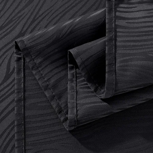 Miniatura 7 de MATIRUG Mantel de jacquard negro, tela de mesa suave y sin arrugas, resistente a derrames y con textura para graduación, cocina, comedor, decoración