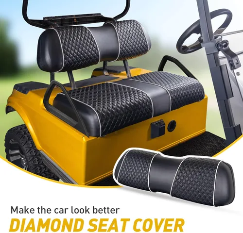 Miniatura 7 de NOKINS Fundas de asiento de carrito de golf para Club Car DS 2000.5 en adelante, cojín de asiento delantero estándar OEM, fundas de asiento
