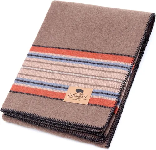 Miniatura 12 de Chubbuck - Manta de lana 100% para campamento (60 x 84 pulgadas), mantas grandes y cálidas para campamento, emergencias, conciertos al aire libre