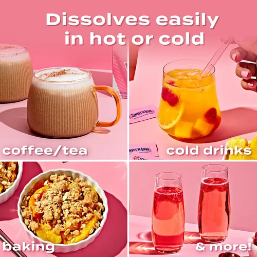 Miniatura 5 de Sweet'N Low Paquetes de edulcorante cero calorías, 100 unidades, kosher y sin gluten, bajo índice glucémico, paquetes individuales de endulzante