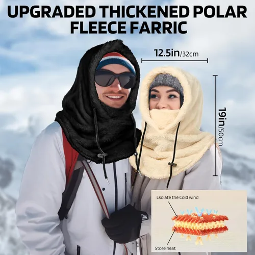 Miniatura 5 de Balaclava, Winter Face Mask for Men Women Hat Neck, Windproof Fleece Ski Mask Warm Face Cover Scarf Sporty Street Fashion