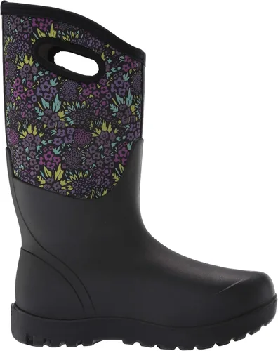Miniatura 6 de BOGS Botas de lluvia altas Nw Neo-Classic Mid impermeables para mujer, estampado de jardín, negro, multicolor, 7 M