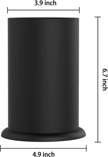 Miniatura 2 de MyLifeUNIT Dispensador de soporte para pajillas, organizador de utensilios de cocina de acero inoxidable 6.7 x 4.9 pulgadas, negro