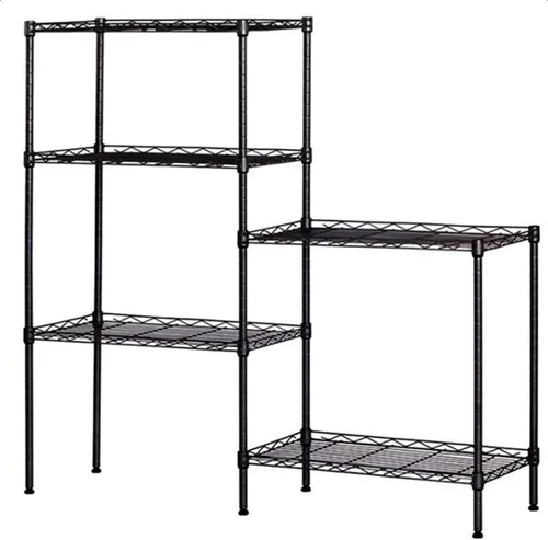 Miniatura 10 de Estante de almacenamiento ajustable de 3 niveles, estante de almacenamiento de metal, estantería de alambre, estantes de almacenamiento de metal