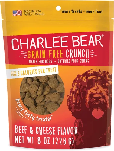 Miniatura 15 de Charlee Bear Crunch - Golosinas para perros sin granos, pavo, batata y manzana, bolsa resellable de 8 onzas, golosinas de entrenamiento bajas