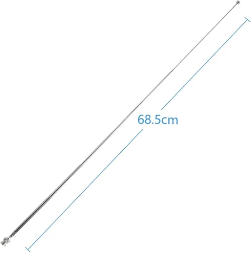 Miniatura 5 de BNC conector macho Antena telescópica 7 secciones VHF UHF 27.0 in/27IN Antena telescópica BNC Plug Antena para CB Radio Policía Escáner Jamón Radio