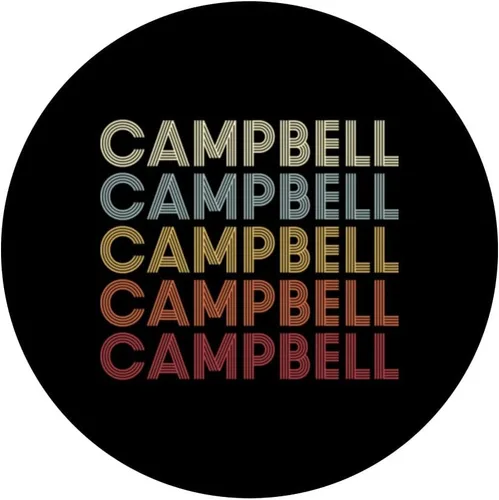 Miniatura 3 de Campbell New York Campbell NY Retro Vintage Text PopSockets Swappable PopGrip