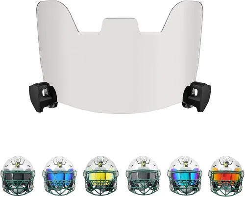 Visera de fútbol, visera para casco con alta claridad, visera de casco de fútbol resistente a los impactos, visera de fútbol fácil de instalar para