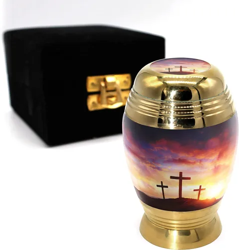 Miniatura 25 de Urna de cremación de cruz negra para cenizas hombre adulto – Urnas de cremación personalizadas para cenizas humanas, urnas decorativas para hombre