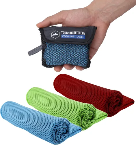 Miniatura 25 de Tough Outdoors Toallas de enfriamiento para cuello y cara, toalla de enfriamiento para el cuello para clima caliente, yoga, deportes, golf, sudor