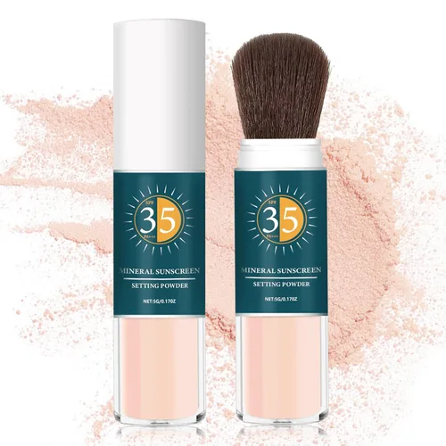 Miniatura 10 de Polvo mineral de protección solar SPF en polvo para control de aceite facial de larga duración en polvo de protección solar para la cara Luz natural