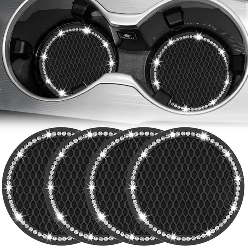 Miniatura 16 de JUSTTOP - Portavasos para automóvil, paquete de 2 unidades, universal, antideslizante, soporte para tazas, accesorios para interiores de automóvil