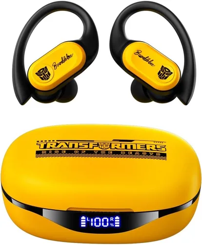 Transformers TF-T26 Pro Audífonos inalámbricos Bluetooth 5.4 con orejeras, auriculares con ganchos para la oreja, tiempo de reproducción de 65H,