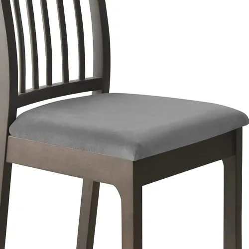 Miniatura 16 de Juego de 2 fundas elásticas para asiento de silla de comedor, de terciopelo suave, fundas protectoras universales extraíbles para sillas de comedor