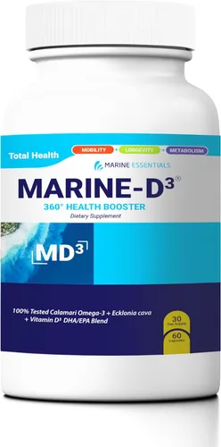 Miniatura 2 de Marine D3 Omega 3 Calamari Ecklonia Cava DHA (2 Botellas - 120 Cápsulas)