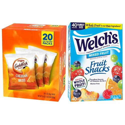 Miniatura 17 de Goldfish Galletas de Queso Cheddar, Galletas de Snack Horneadas, Paquetes de Snack de 1 onza para Llevar, Caja de 20