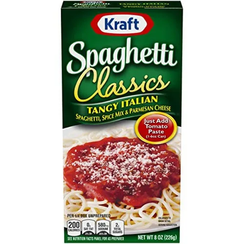 Miniatura 10 de Kraft Spaghetti Classics - Mezcla de comida de espaguetis italianos picantes, especias y queso parmesano, caja de 8 onzas