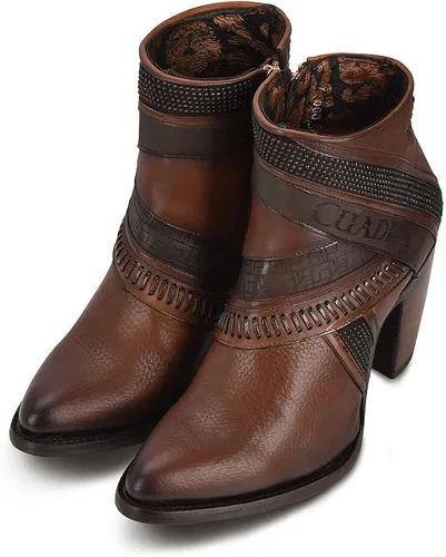 Miniatura 8 de Cuadra Womens Bootie in Genuine Bovine Leather with Zipper
