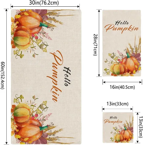 Miniatura 4 de Hello Pumpkins Bath Towels for Bathroom Set - Luxury Towels Gifts for Women,Quick Dry Beach Kitchen Hand Hair Face Yoga Workout Gym Towel and Dish