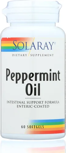 SOLARAY Aceite de menta con aceite de romero y aceite de tomillo, fórmula calmante que apoya la comodidad digestiva para adultos, revestimiento
