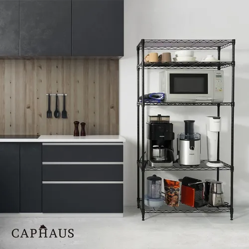 Miniatura 2 de CAPHAUS NSF Unidad de Estantería de Alambre de Altura Ajustable con Forro, Estantería de Almacenamiento de Sótano, Estantes de Almacenamiento de 5