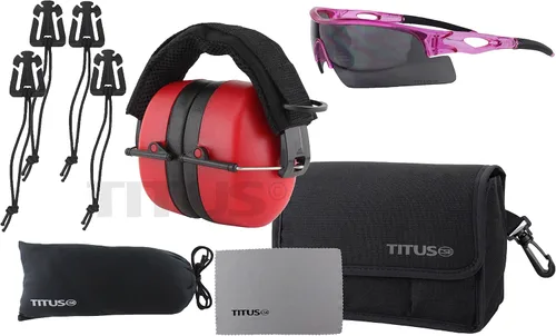 Miniatura 11 de TITUS 3 Series 37 NRR Protección auditiva con reducción de ruido y gafas de seguridad G20 All-Sport Z87.1 Combos Marco gris - Lente espejada