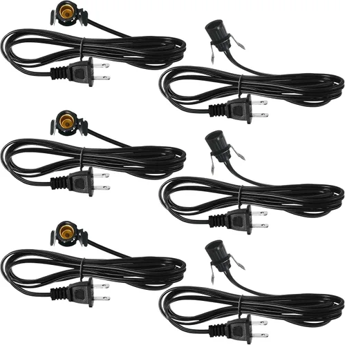Miniatura 13 de Macarrie 2 Piezas Cables de Lámpara con Clip con Portalámparas E12 Cable de Repuesto de Lámpara Individual para Accesorios de Decoraciones de Pueblo