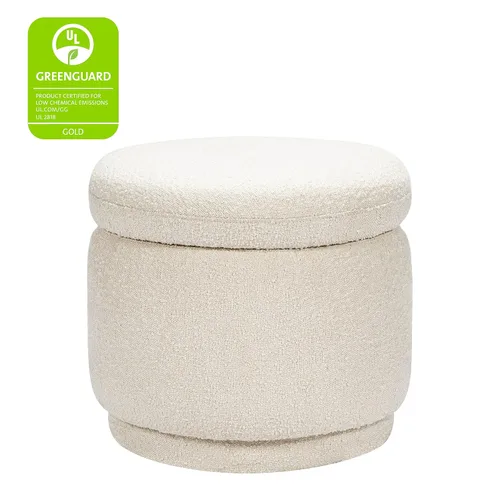 Miniatura 4 de Babyletto Enoki - Otomana de almacenamiento en ramo de marfil, oro Greenguard y certificado CertiPUR-US
