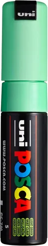 Posca Marcador 7M en verde claro, bolígrafos posca para suministros de arte, suministros escolares, arte rupestre, pintura de tela, marcadores de