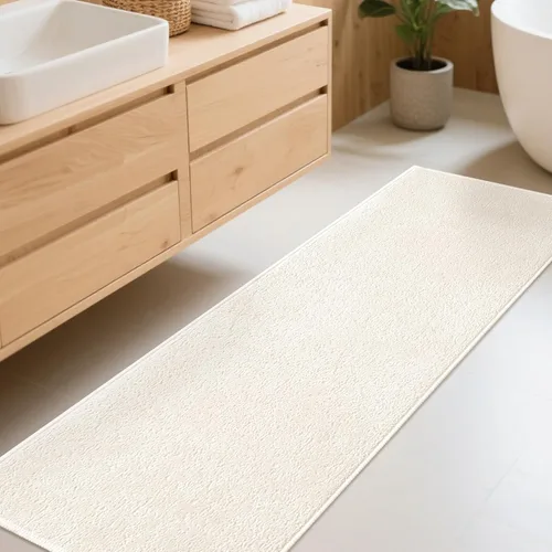 Miniatura 15 de Tapete de baño antideslizante, absorbente, de secado rápido, de pelo bajo, para debajo de la puerta, tapete de baño para fregadero, bañera, ducha