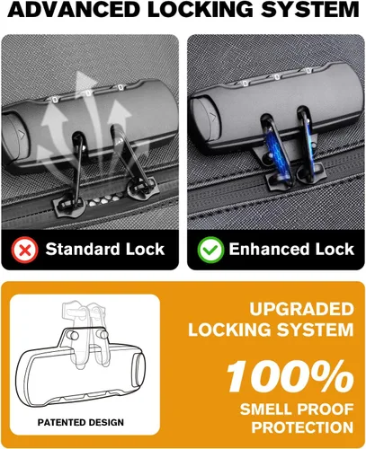 Miniatura 4 de Bolsa a prueba de olores, bolsa a prueba de olores con cerradura de combinación, contenedor duradero a prueba de olores con forro de carbono, bolsa