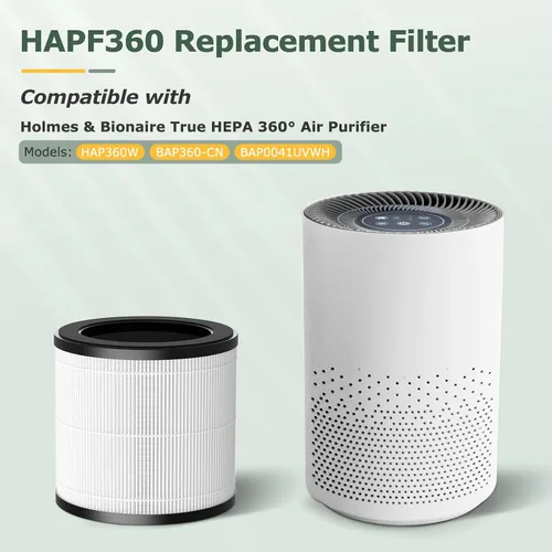 Miniatura 2 de HAPF360 Filtro de repuesto tipo J compatible con Holmes True HEPA 360 Puri-fier de aire HAP360W y Bionaire True HEPA 360° Puri-fier de aire, paquete