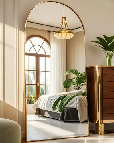 Miniatura 16 de NEARBYSD Espejo de Arco de Puerta - Sobre la Puerta 48x14 Espejo de Cuerpo Entero Para Dormitorio, Sala de Estar o Closet - Negro