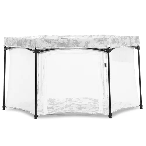 Miniatura 10 de Dream On Me Onyx - Corralito para bebé, puerta de acceso con cremallera, laterales de malla transpirable, colchón acolchado suave y cómodo, diseño