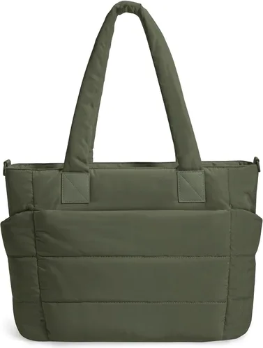 Bolso de mano acolchado para mujer, bolso grande de enfermera, bolso de hombro con cremallera para trabajo y viajes