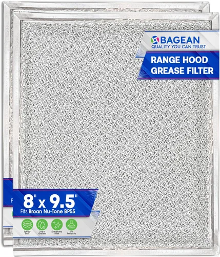 Miniatura 7 de Filtro de repuesto para campana extractora Braun Nu-Tone BP55, filtro de grasa de campana de 8 x 9.5 pulgadas, filtro de ventilación de malla