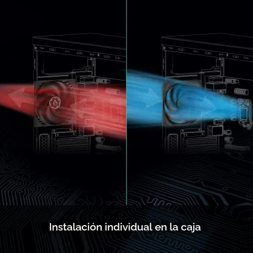 Miniatura 5 de ARCTIC P12 (Paquete de 5) - Ventiladores de PC, Ventilador de caja de 120 mm, optimizado para presión, motor silencioso, para computadora, velocidad
