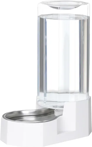 Miniatura 12 de Sfozstra Dispensador Automático de Agua para Mascotas: Cuenco de Agua de Acero Inoxidable Blanco por Gravedad de 8L - con Cepillo Especializado