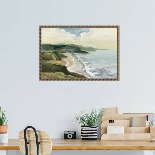 Miniatura 5 de Amanti Art Lienzo enmarcado para pared, 16 x 23 pulgadas, Costa irlandesa de Silvia Vassileva, lienzo enmarcado para pared, obras de arte