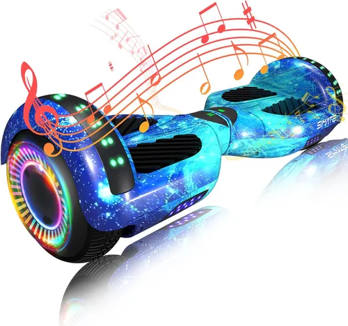Miniatura 15 de SIMATE Hoverboard - Aeropatineta Bluetooth todo terreno con luces LED y control de aplicación, regalos para niños, adultos, niñas, niños, para todas