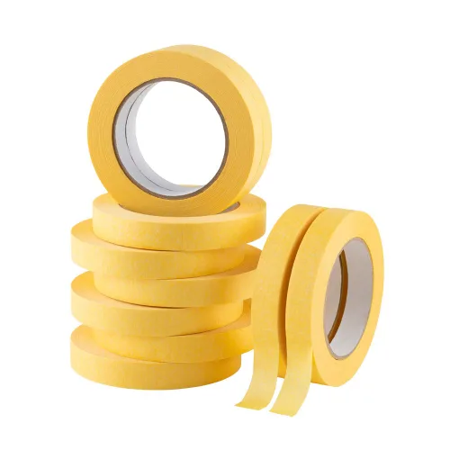 Miniatura 6 de Lichamp Paquete de 10 cintas de enmascaramiento de acabado automotriz amarillo de 0.709 in x 180.4 ft, cinta de pintura de carrocería