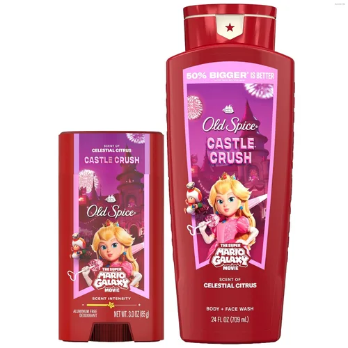 Miniatura 18 de Old Spice Desodorante sin aluminio para hombres, Old Spice x The Super Mario Galaxy Movie, frescura duradera 24/7, protección duradera contra