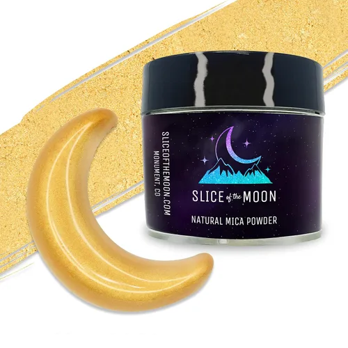 Miniatura 13 de Slice of the Moon Polvo de mica mineral natural verde iridiscente, 0.88 oz (25 g) para uso personal o profesional - cosméticos, proyectos