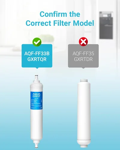 Miniatura 3 de AQUA CREST Filtro de agua en línea GXRTQR, certificado NSF, repuesto para GE® GXRTQR, GXRTQ, reduce el cloro, fluoruro, cal y más