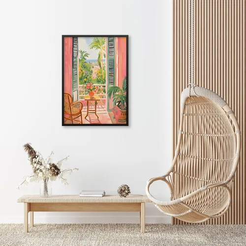 Miniatura 5 de Póster de pintura al óleo colorida de ventana abierta, arte de pared abstracto impresionista famoso y moderno, impresiones de lienzo estético