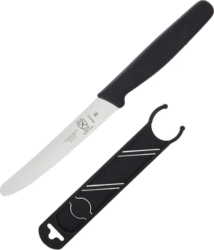 Miniatura 2 de Mercer Culinary Cuchillo de barra ondulada de punta redondeada, borde 4-5/16, negro