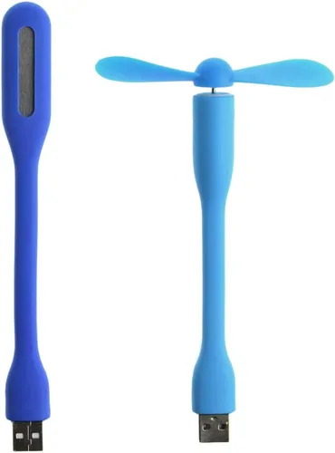 Miniatura 7 de Mini ventilador USB LED luz flexible flexible flexible ventilador de refrigeración con lámparas para banco de energía, computadora portátil, Blanco