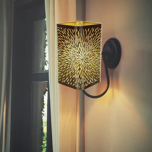 Miniatura 6 de Beaupretty Pantallas de lámpara de hierro para lámpara de batería, cubierta de luz de bombilla hueca E27 con clip para dormitorio, sala de estar